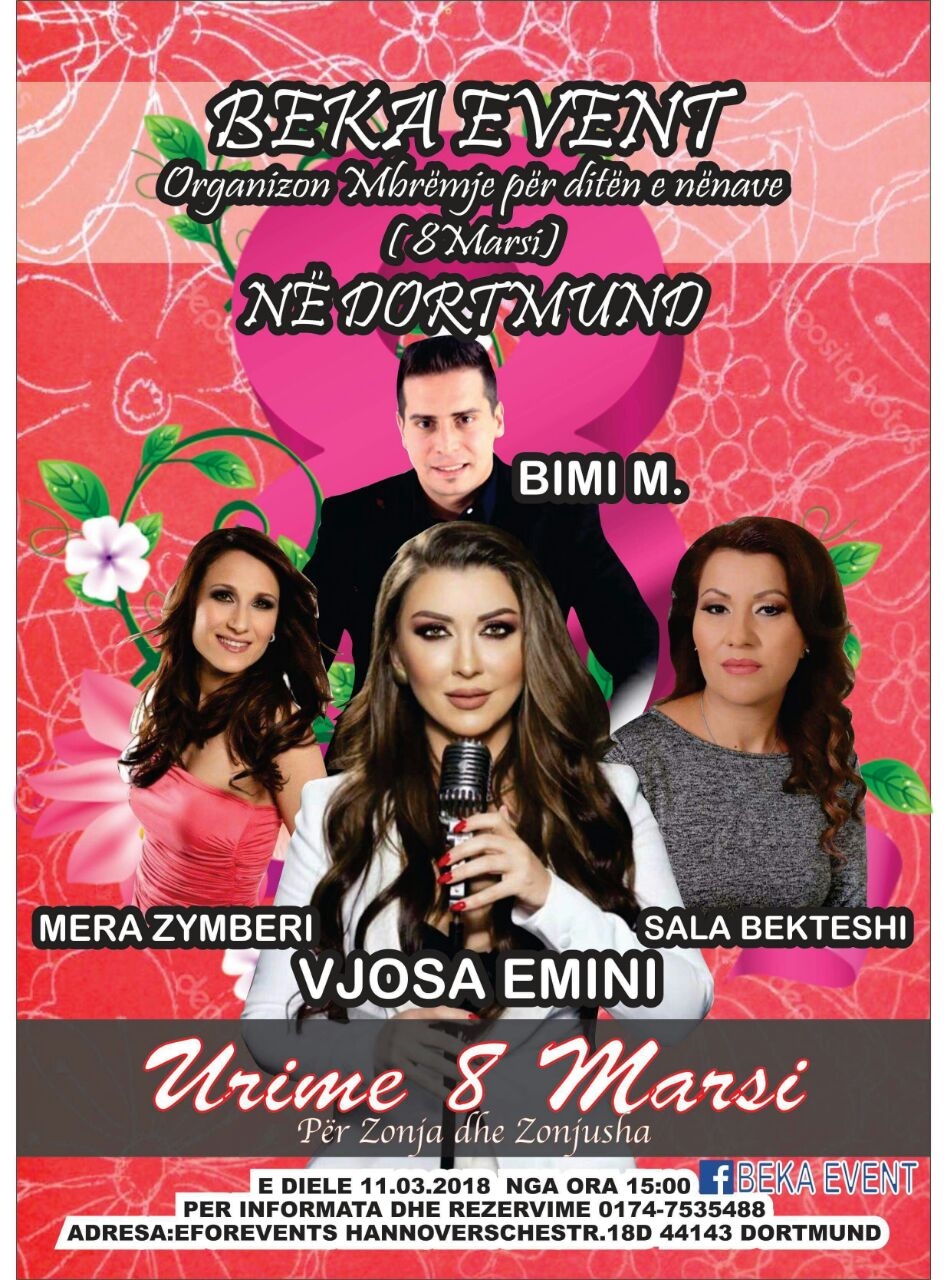 Beka Event – Organizon Mbrëmje për ditën e nënave (8 Marsi)